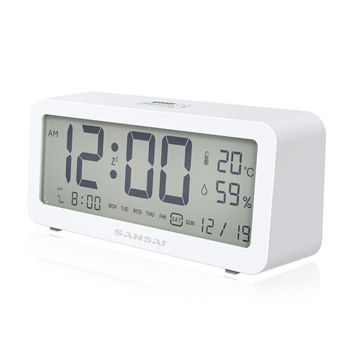 Sansai LED LCD Digital Alarm Clock 5.2" Display