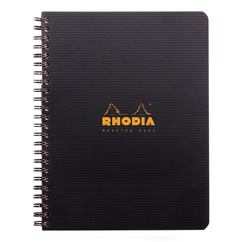 Rhodia A5+ Rhodiactive Meeting Book Wirebound Lined - Black