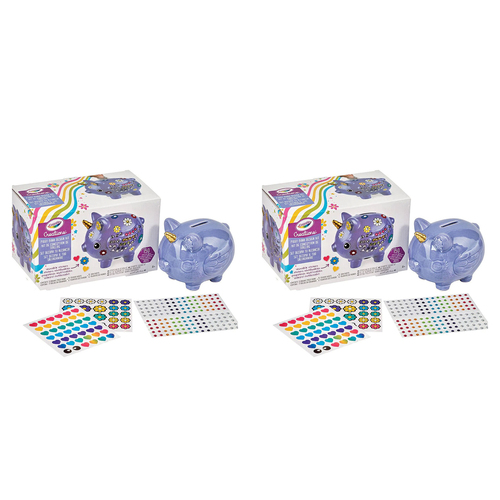 2PK Crayola Creations Piggy Bank Design Activity Kit For Kids 8+