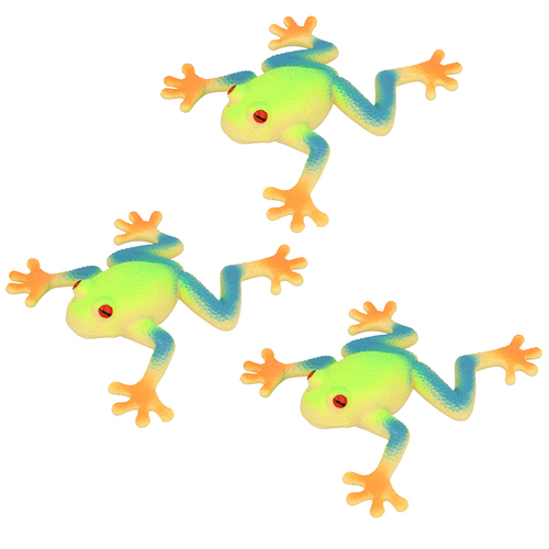 3PK Fumfings Animal Stretchy Beanie 16cm Red Eyed Tree Frog