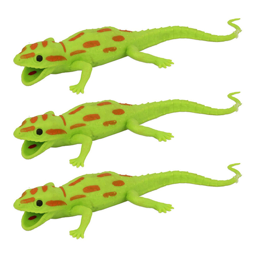 3PK Fumfings Animal Stretchy Beanie 20cm Gecko
