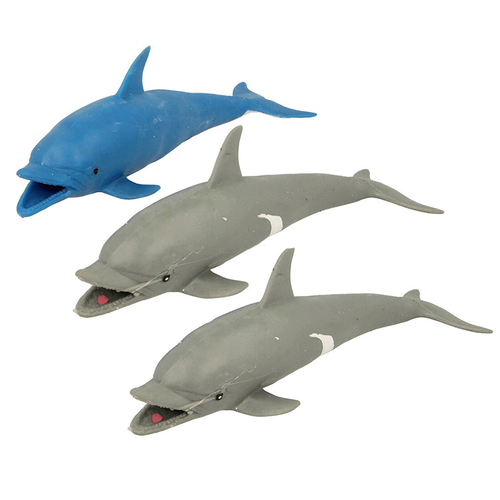 3PK Fumfings Animal Stretchy Beanie 18cm Dolphin - Assorted