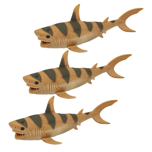 3PK Fumfings Animal Stretchy Beanie 22cm Tiger Shark