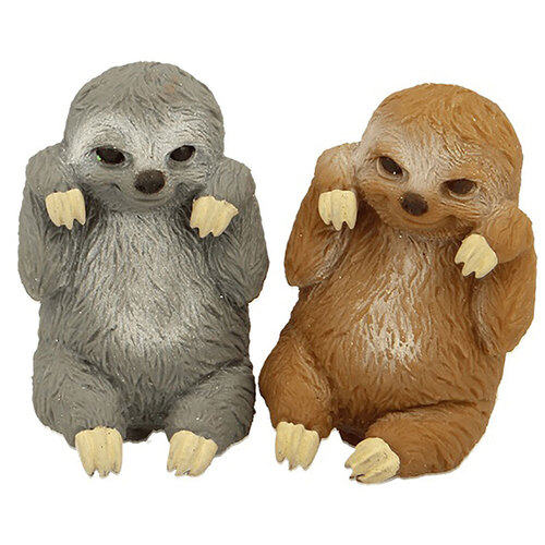 2PK Fumfings Novelty Cute Beanie Sloth 8cm