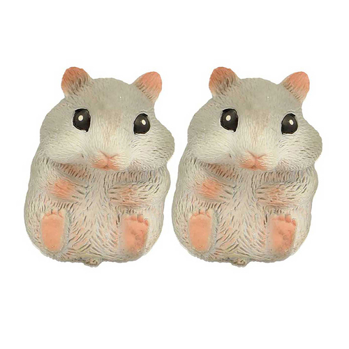 2PK Fumfings Novelty Cute Beanie Hamster 8cm