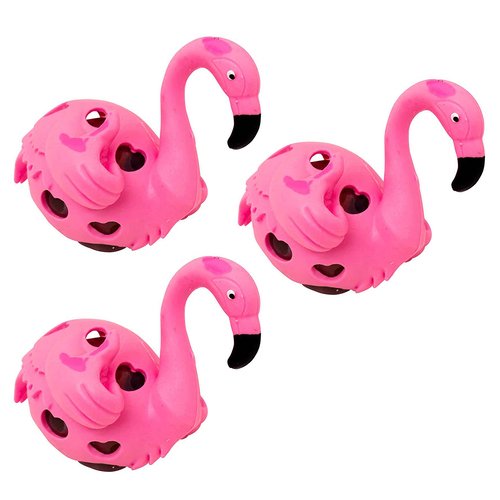 3PK Fumfings Novelty Squeezy Flamingo 10cm