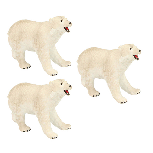 3PK Fumfings Animal Stretchy Beanie 14cm Polar Bear