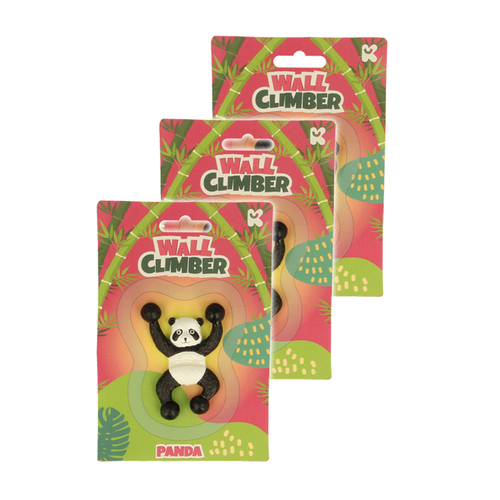 3PK Fumfings Novelty Panda Wall Climber 15cm 