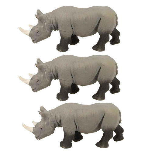 3PK Fumfings Animal Stretchy Beanie 15cm Rhino