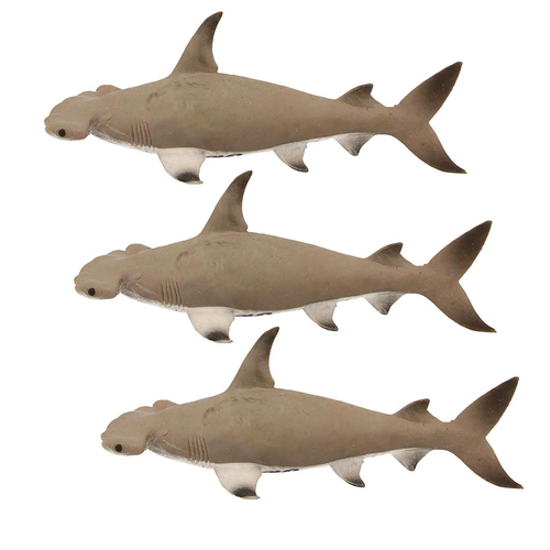 3PK Fumfings Animal Stretchy Beanie 17cm Hammerhead Shark