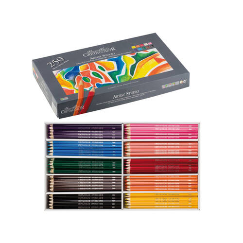 250pc Cretacolor Artist Studio Pigmented Drawing Art Pencil Classpack Colour