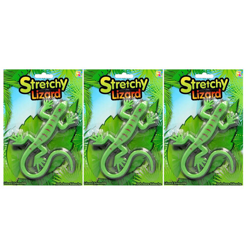 3PK Fumfings Animal Stretchy Lizard 21cm