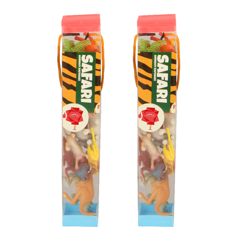 2PK Fumfings Animal Safari Animal Tube 25cm - Assorted