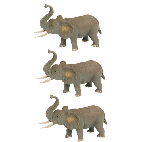 3PK Fumfings Animal Stretchy Beanie 15cm Elephant