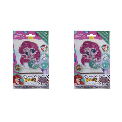 2x Craft Buddy Disney Mermaid Diamond/Crystal Art Buddies Figurine 6y+