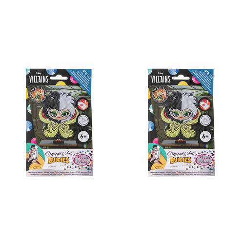 2PK Craft Buddy Buddies Cruella Kids/Children DIY Craft Kit 6y+