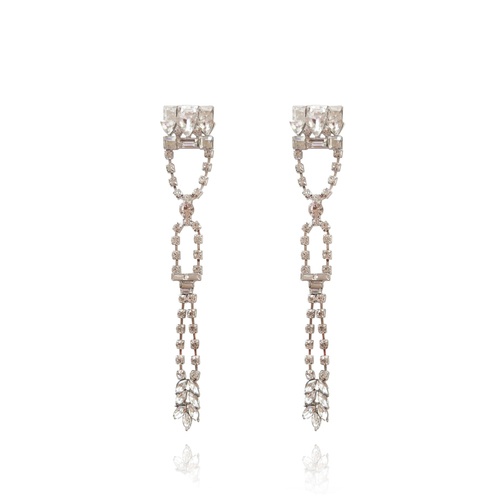 Culturesse Laverne 122mm Later On Drop Earrings  For Pierced Ears - Silver