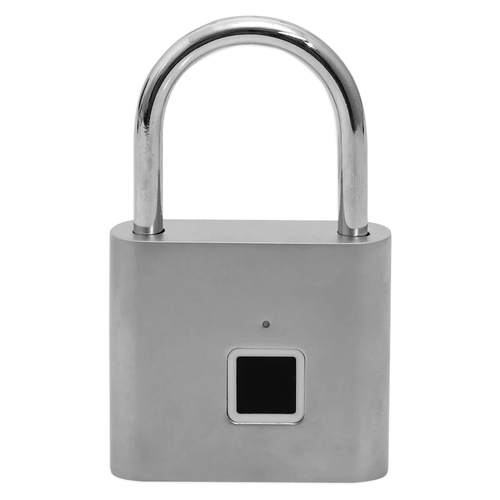 Crest SmartLock USB Rechargeable Fingerprint Padlock - Silver