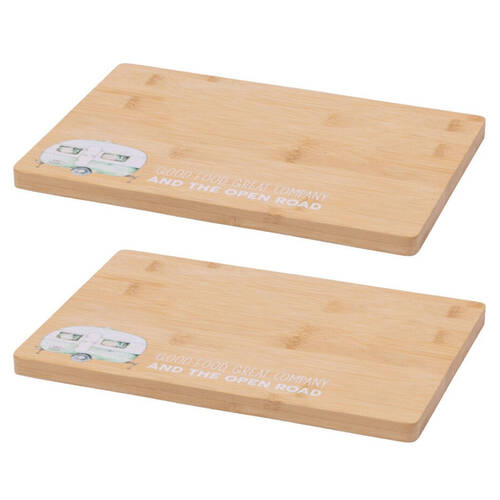 2PK Splosh Caravan Bamboo Rectangle Serving Grazing Board 30x20cm Brown