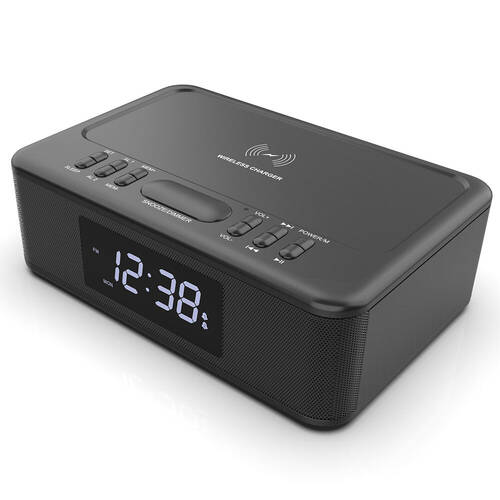 Lenoxx Wireless Streaming Charging Wireless Streaming Alarm Clock