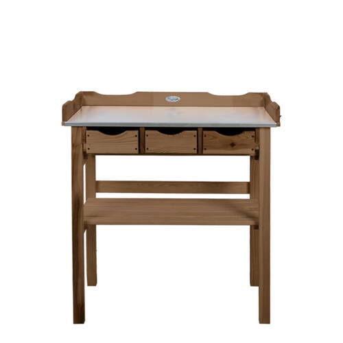 Esschert Design Wooden Plant Potting Rustic Table Garden Outdoor Decor 80x38cm