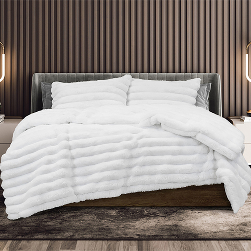 3pc Ardor Boudoir Queen/King Size Jax Comforter Set White