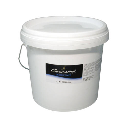 Chromacryl Painting Surface Preparation Gesso Primer Art Medium 4Litres