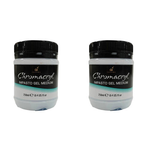 2PK Chromacryl Thick Luminous Texture Impasto Gel Glaze Art Medium 250ml