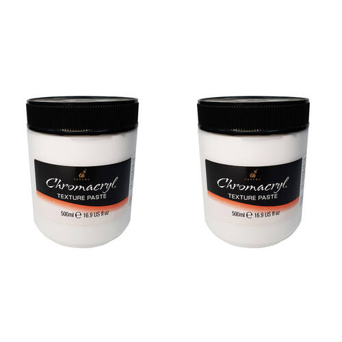 2PK Chromacryl Texture Paste Opaque Modelling Compound Art Medium 500ml