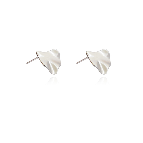 Culturesse Zooey Artisan 11mm Stud Earrings - Silver