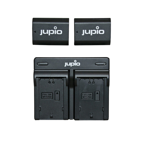 Jupio 2x Batteries 2040mAh & USB Dual Charger Kit For Sony NP-FZ100