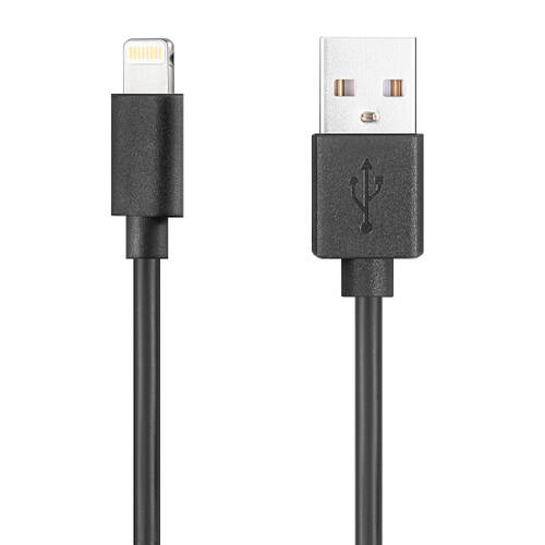 Cleanskin USB-A to Lightning Cable With 1M Length Black