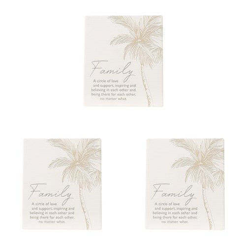 3PK Splosh Coast Ceramic Family Verse Plaque w/ Stand & Hanging Hook 12x14cm