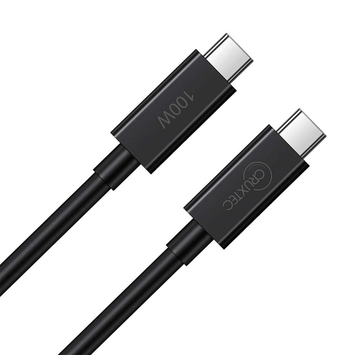 Cruxtec CTC-1HW-2MBK 2m USB-C to USB-C Cable for Syncing & Charging 100W