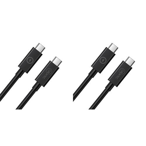 2PK Cruxtec CTC-2HW-2MBK Male USB-C Data Sync/Charging Cable Cord 2m/240W Black
