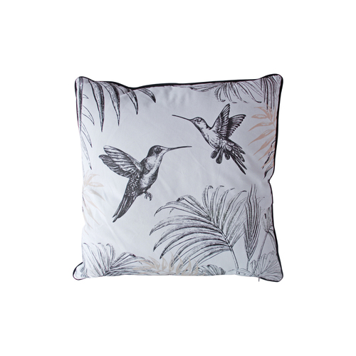 Darlin Cotton/Velvet 50x50cm Hummingbird Square Cushion Pillow