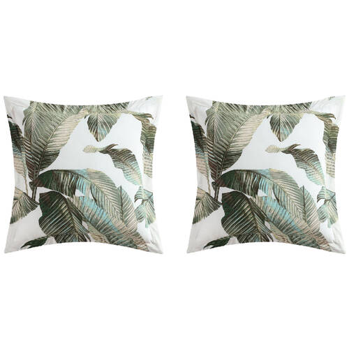 2PK Tommy Bahama 40x40cm Fiesta Palms Cushion Square Green