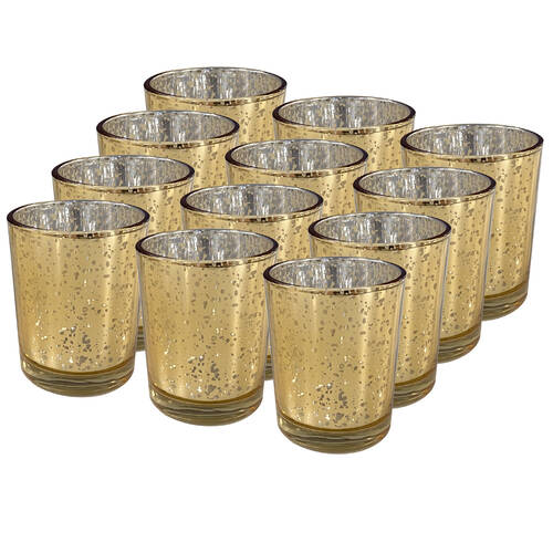 12pc Candle Votives - Gold
