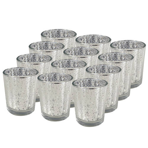12pc Candle Votives - Silver