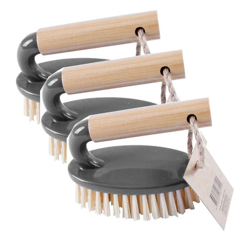3PK Clevinger Eco Cleaning Bamboo Bathroom Brush