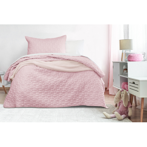 Jelly Bean Kids Bobby Single/Double Bed Coverlet Set Pink