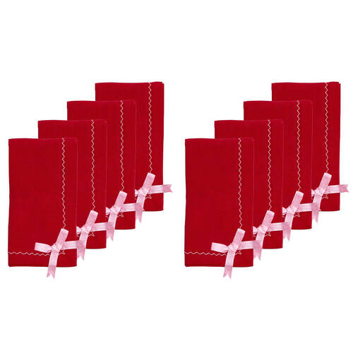 2x 4pc Porto Night Before Recycled Yarn Napkins 45x45cm Multi-Coloured