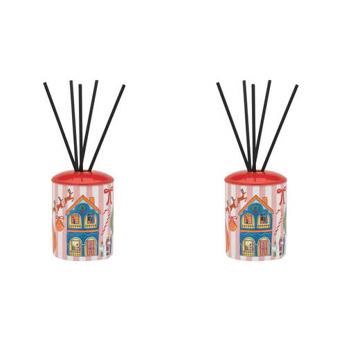 2PK Porto Night Before Ceramic Liquid Reed Diffuser 100ml Multi-Coloured