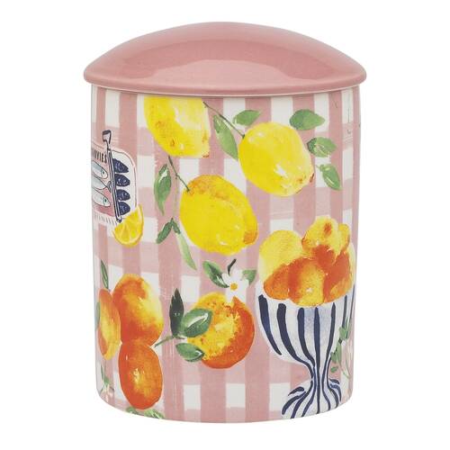 Porto Positano Ceramic Soy Wax Candle w/ Lid 70-80hrs 490g Multi-Coloured