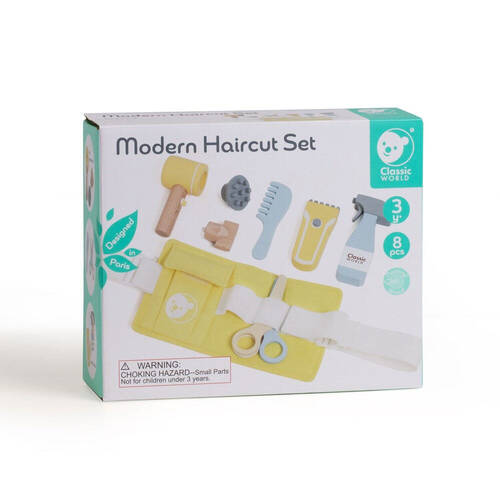 8pc Classic World Children's Wooden Modern Hairdresser Playset 3Y+