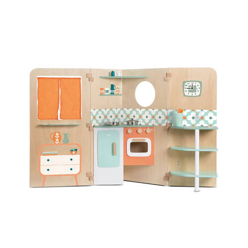 Classic World Children's Multi-Functional Wooden Little Home Playset 3Y+