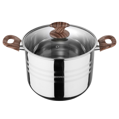 Bergner Granito Stainless Steel 26cm Casserole - Silver