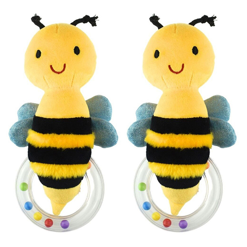 2PK Koala Dream Snuggle Buddy Hunny Bee Ring Rattle 0y+