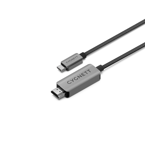 Cygnett Unite 8K Resolution USB-C to HDMI Braided Cable 2.5m - Black