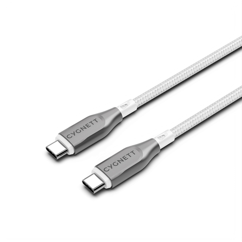 Cygnett Armoured USB-C to USB-C Charger & Data Sync Cable 2M - White
